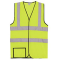 2XL/3XL Yellow Mesh Dual Strip Safety Vest